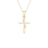 1/20  ctw Round Lab Grown Diamond Cross Pendant