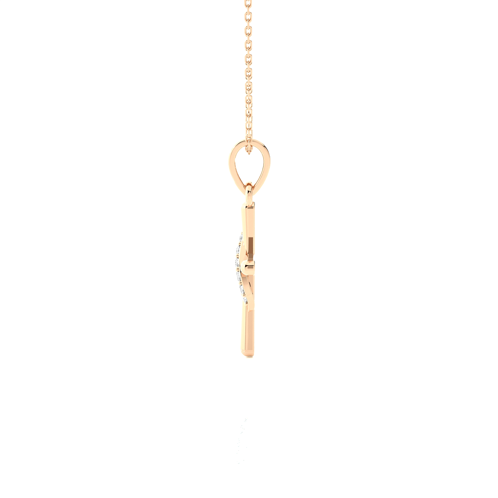 1/20  ctw Round Lab Grown Diamond Cross Pendant