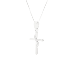 1/20  ctw Round Lab Grown Diamond Cross Pendant