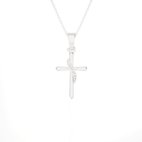 1/20  ctw Round Lab Grown Diamond Cross Pendant
