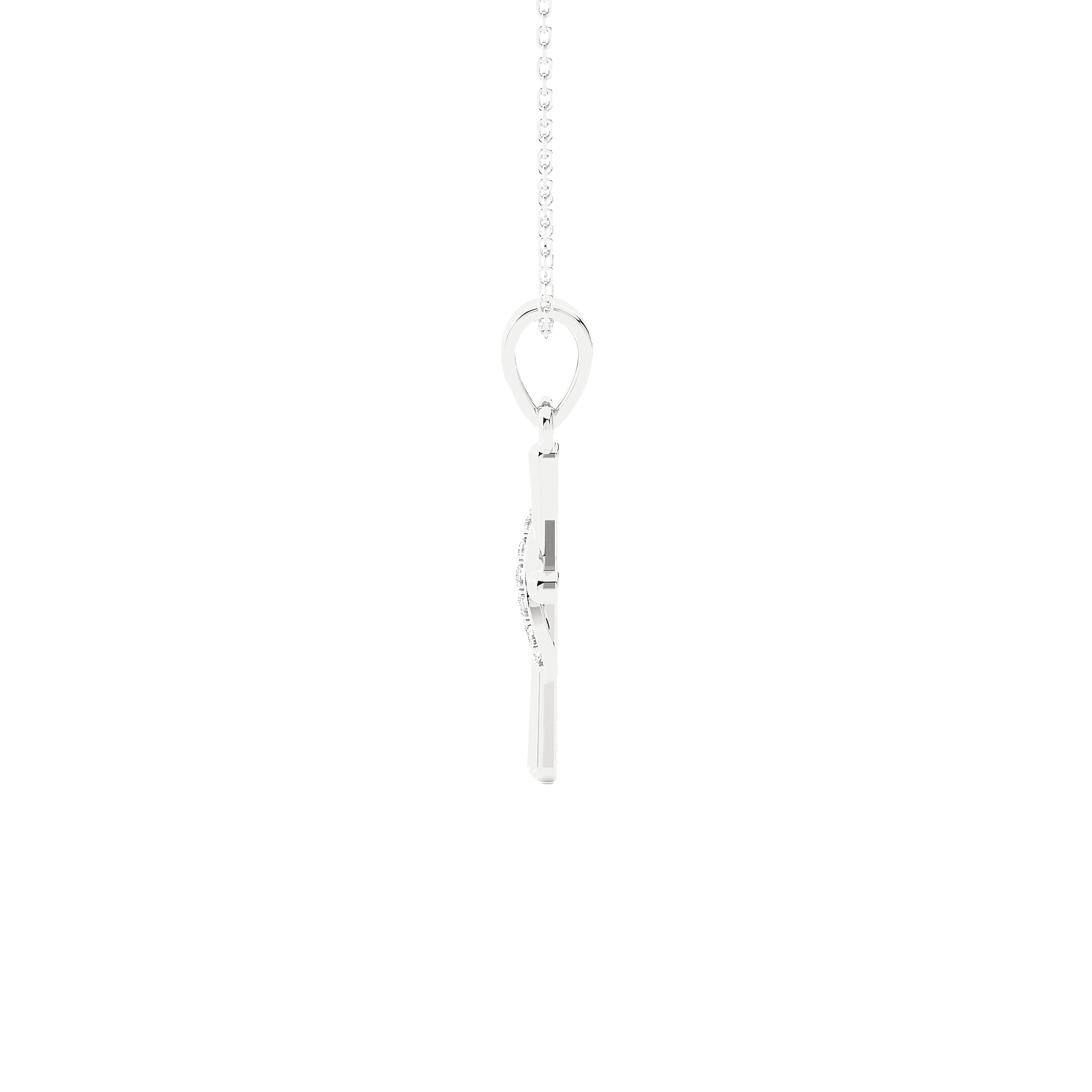 1/20  ctw Round Lab Grown Diamond Cross Pendant