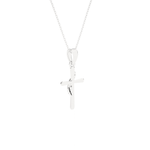 1/20  ctw Round Lab Grown Diamond Cross Pendant