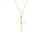 1/20  ctw Round Lab Grown Diamond Cross Pendant