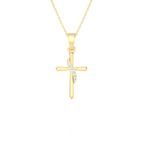 1/20  ctw Round Lab Grown Diamond Cross Pendant
