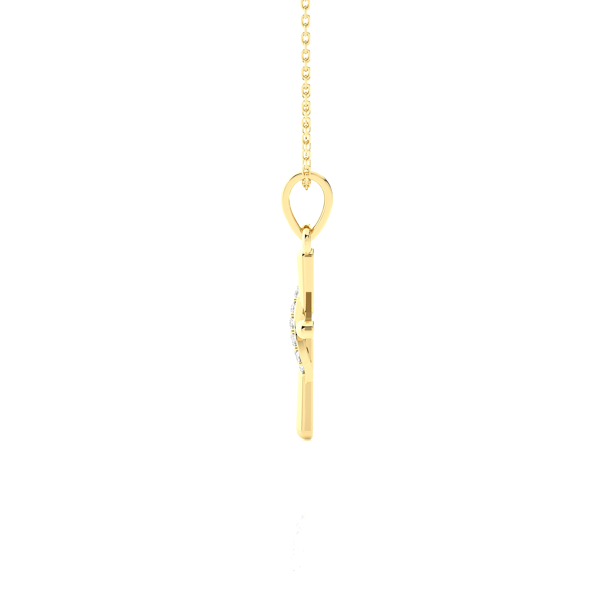 1/20  ctw Round Lab Grown Diamond Cross Pendant