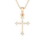 1/20  ctw Round Lab Grown Diamond Cross Pendant