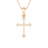 1/20  ctw Round Lab Grown Diamond Cross Pendant