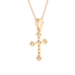 1/20  ctw Round Lab Grown Diamond Cross Pendant