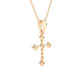 1/20  ctw Round Lab Grown Diamond Cross Pendant