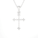 1/20  ctw Round Lab Grown Diamond Cross Pendant
