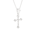 1/20  ctw Round Lab Grown Diamond Cross Pendant