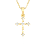 1/20  ctw Round Lab Grown Diamond Cross Pendant