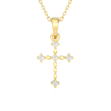 1/20  ctw Round Lab Grown Diamond Cross Pendant