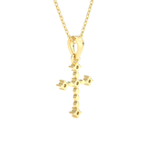 1/20  ctw Round Lab Grown Diamond Cross Pendant