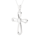 1/2  ctw Round Lab Grown Diamond Cross Pendant