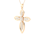 1  ctw Round Lab Grown Diamond Cross Pendant