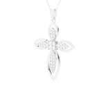 1  ctw Round Lab Grown Diamond Cross Pendant