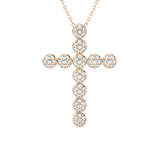 1/2  ctw Round Lab Grown Diamond Cross Pendant