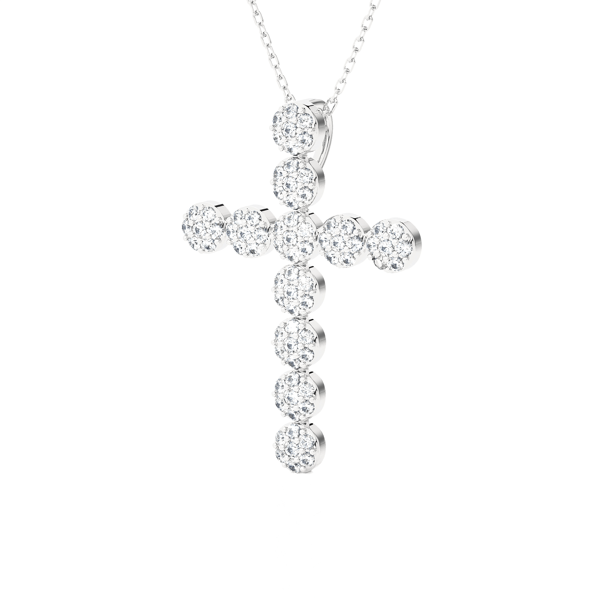 1/2  ctw Round Lab Grown Diamond Cross Pendant