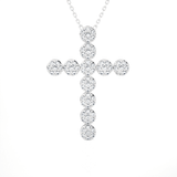 1/2  ctw Round Lab Grown Diamond Cross Pendant