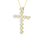 1/2  ctw Round Lab Grown Diamond Cross Pendant