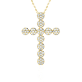 1/2  ctw Round Lab Grown Diamond Cross Pendant