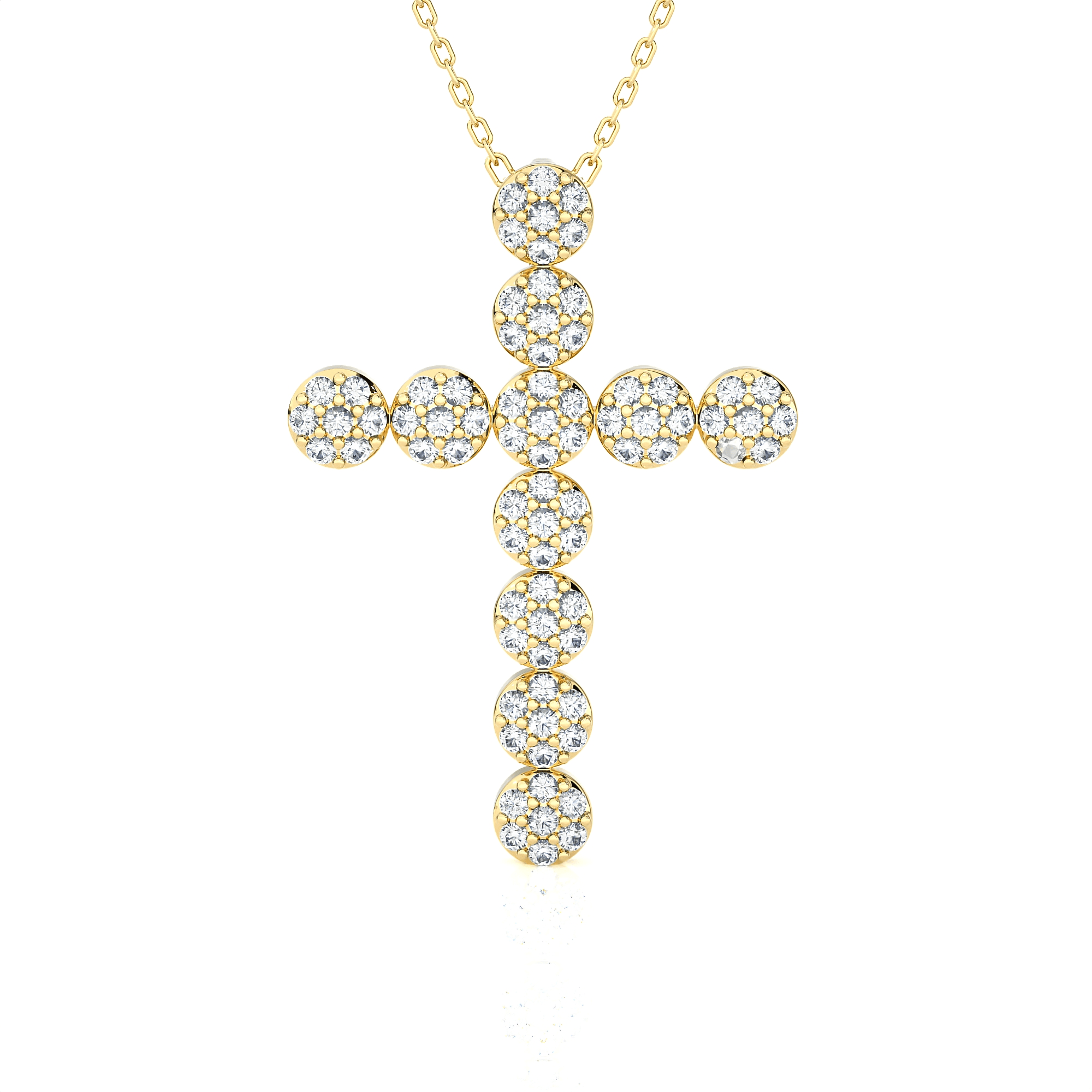 1/2  ctw Round Lab Grown Diamond Cross Pendant