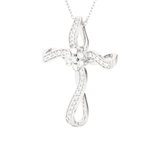 1/2  ctw Round Lab Grown Diamond Cross Pendant