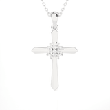 1/20  ctw Round Lab Grown Diamond Cross Pendant