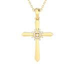 1/20  ctw Round Lab Grown Diamond Cross Pendant