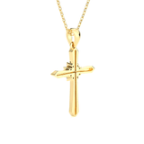 1/20  ctw Round Lab Grown Diamond Cross Pendant