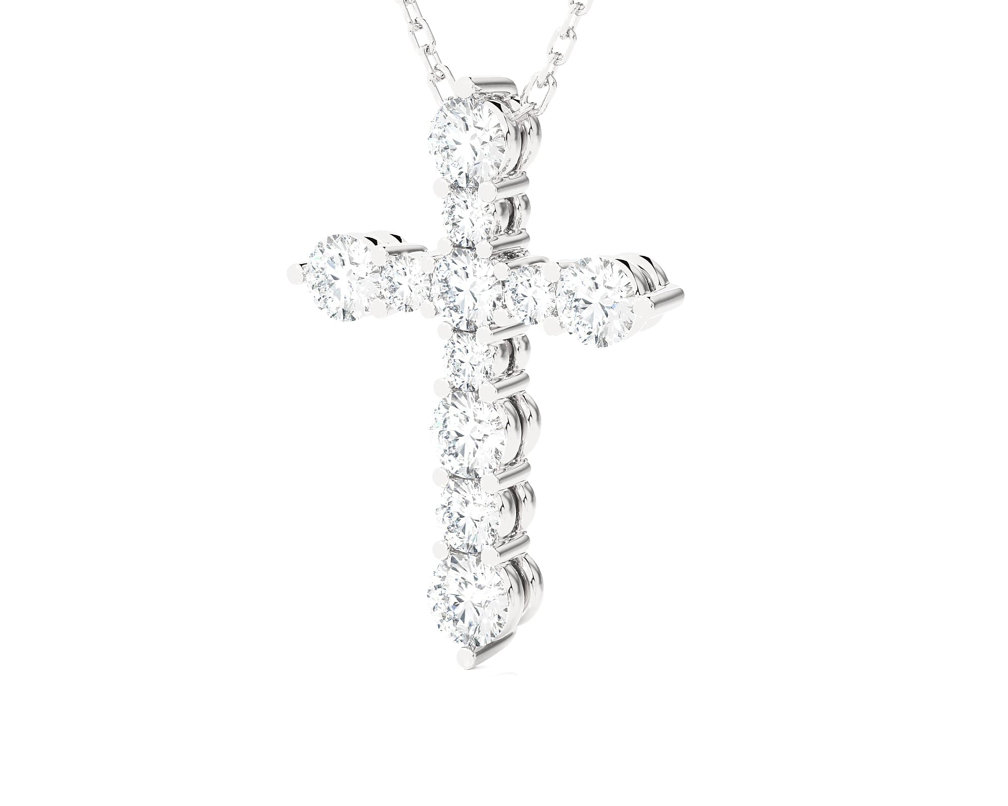 5/8 ctw Round Lab Grown Diamond Cross Pendant