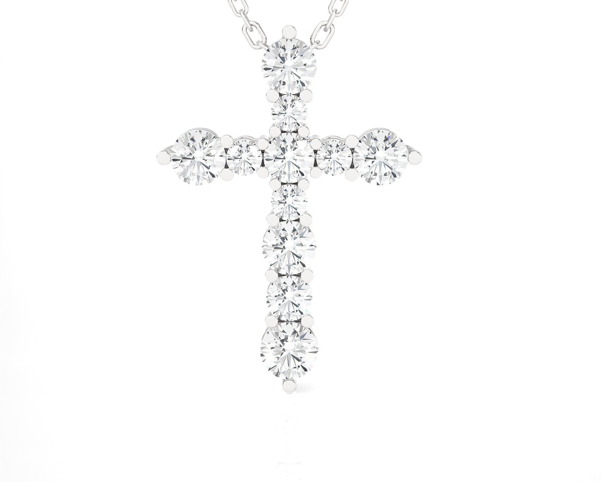 5/8 ctw Round Lab Grown Diamond Cross Pendant