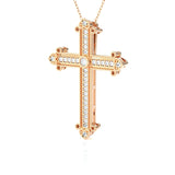 1/3 ctw Round Lab Grown Diamond Cross Pendant