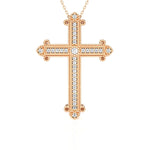 1/3 ctw Round Lab Grown Diamond Cross Pendant