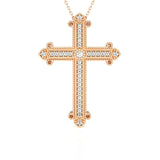 1/3 ctw Round Lab Grown Diamond Cross Pendant