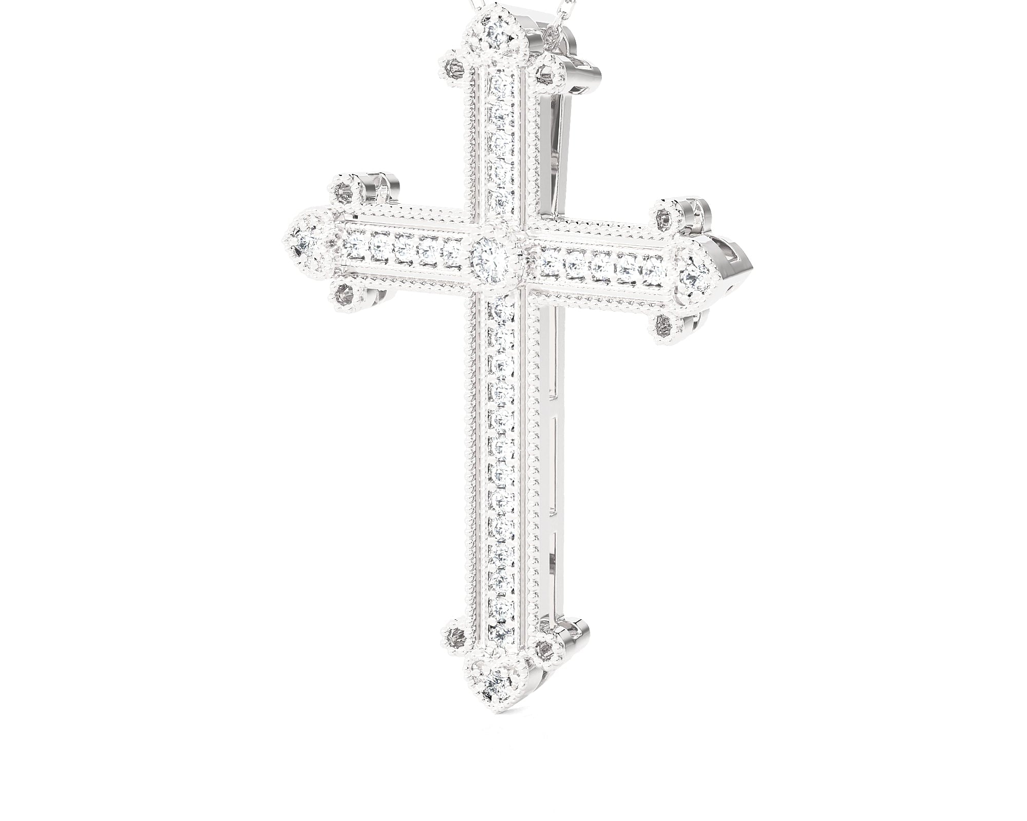 1/3 ctw Round Lab Grown Diamond Cross Pendant