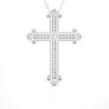 1/3 ctw Round Lab Grown Diamond Cross Pendant