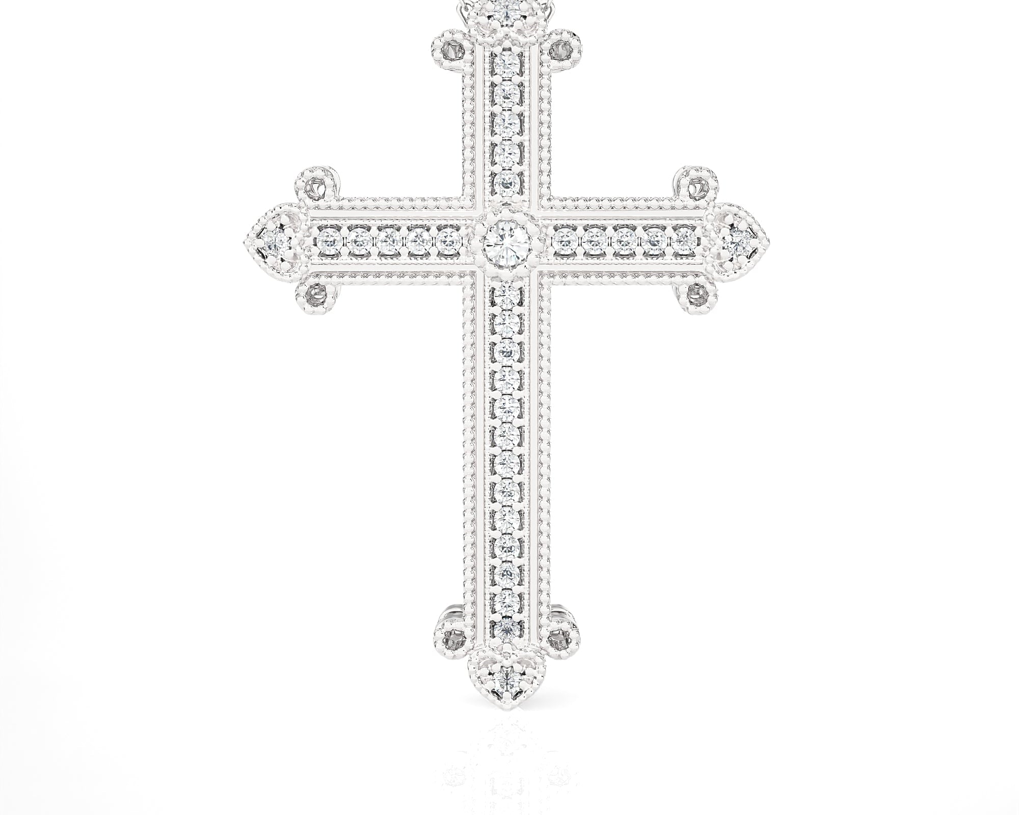 1/3 ctw Round Lab Grown Diamond Cross Pendant