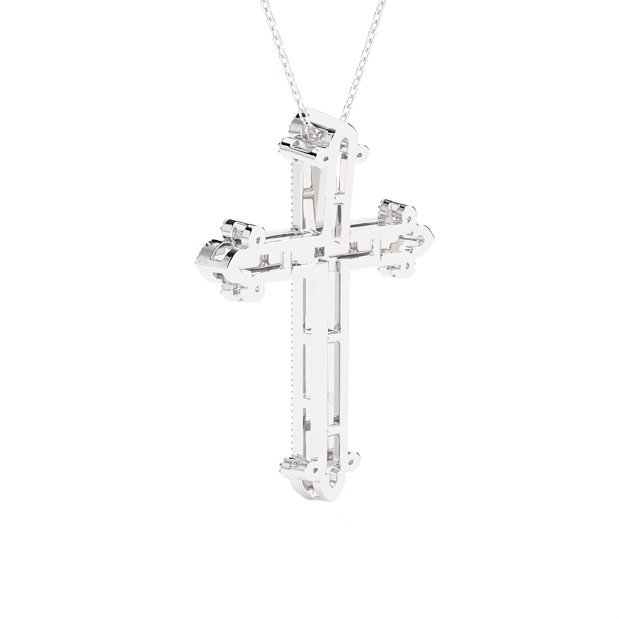1/3 ctw Round Lab Grown Diamond Cross Pendant