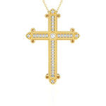 1/3 ctw Round Lab Grown Diamond Cross Pendant