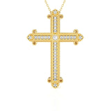 1/3 ctw Round Lab Grown Diamond Cross Pendant