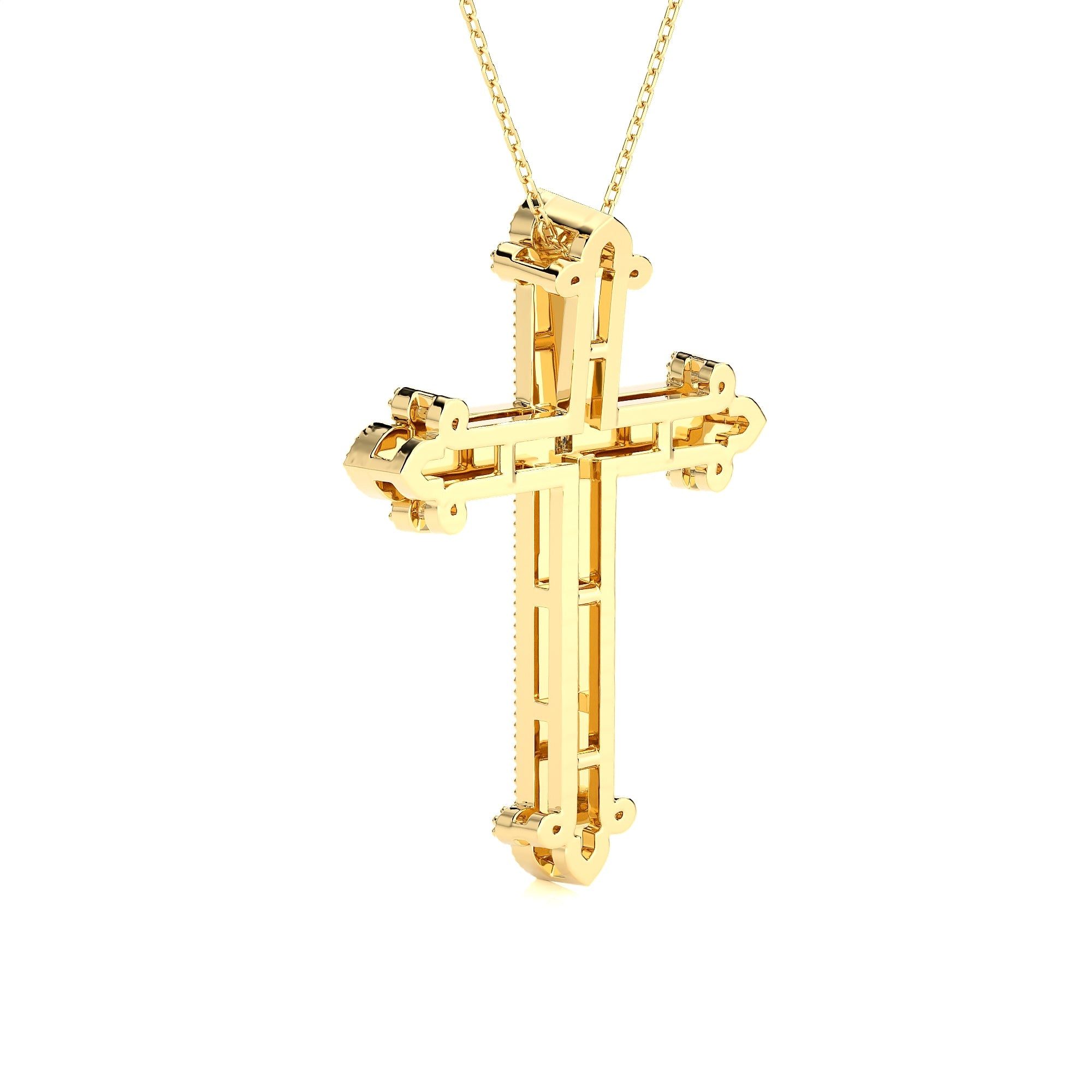 1/3 ctw Round Lab Grown Diamond Cross Pendant