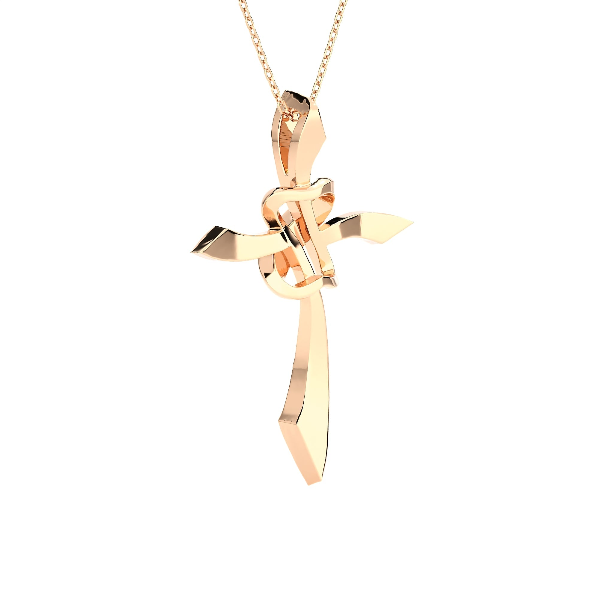 1/4 ctw Round Lab Grown Diamond Cross Pendant