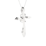 1/4 ctw Round Lab Grown Diamond Cross Pendant