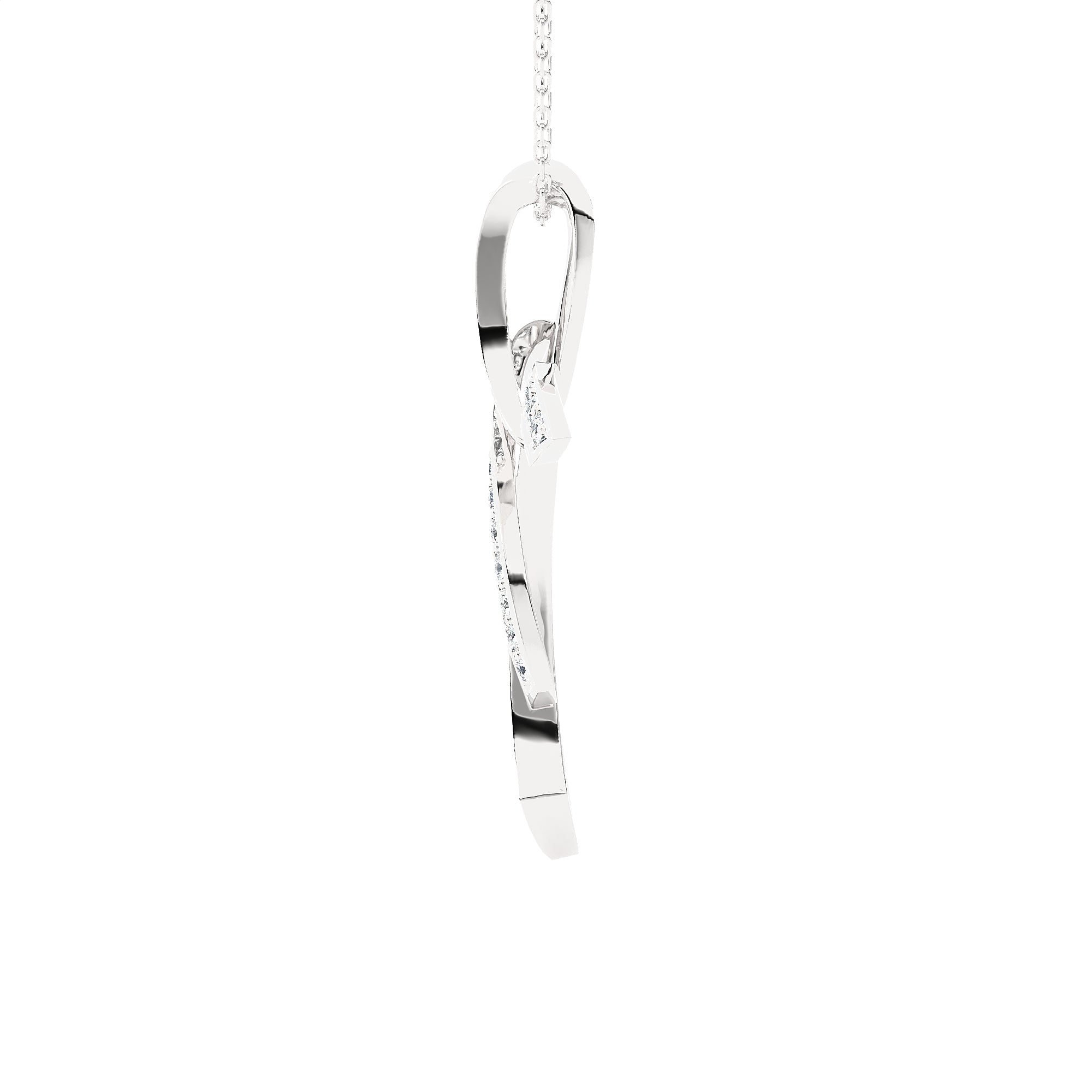 3/8 ctw Round Lab Grown Diamond Cross Pendant