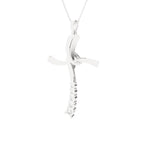 1/10 ctw Round Lab Grown Diamond Cross Pendant