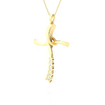 1/10 ctw Round Lab Grown Diamond Cross Pendant