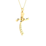 1/10 ctw Round Lab Grown Diamond Cross Pendant