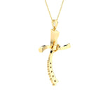 1/10 ctw Round Lab Grown Diamond Cross Pendant